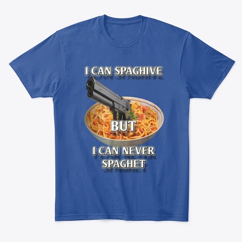 I Can Spaghive Deep Royal T-Shirt Front