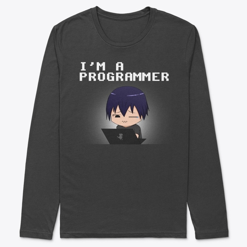 Teary eyed Chibi Programmer(Dark)