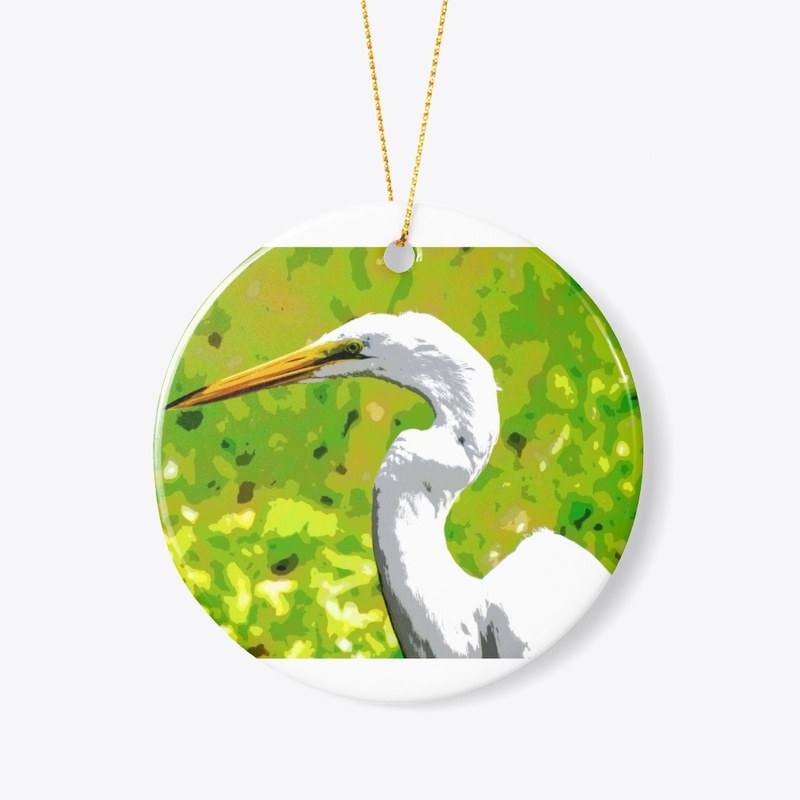 Egret Fishing by Michelle