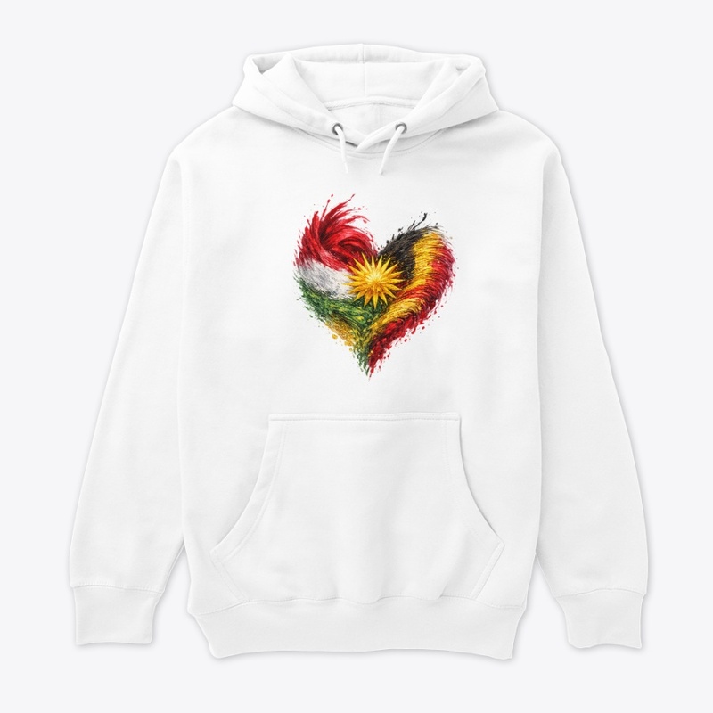 Kurdish-Belgian Heart: Unity Design
