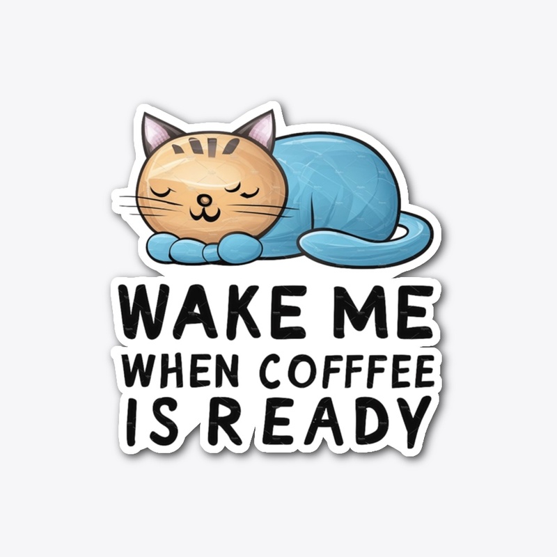 Sleeping Cat T-Shirt Coffee Sweatshirt