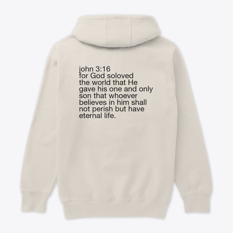 Jesus Hoodie Sandshell Camiseta Back