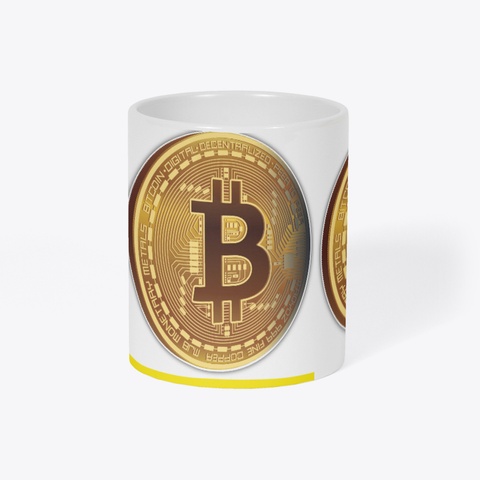 Bit Coin Mug Yellow T-Shirt Right
