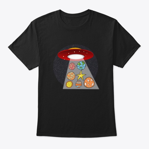World Ufo Day Absw5 Black T-Shirt Front