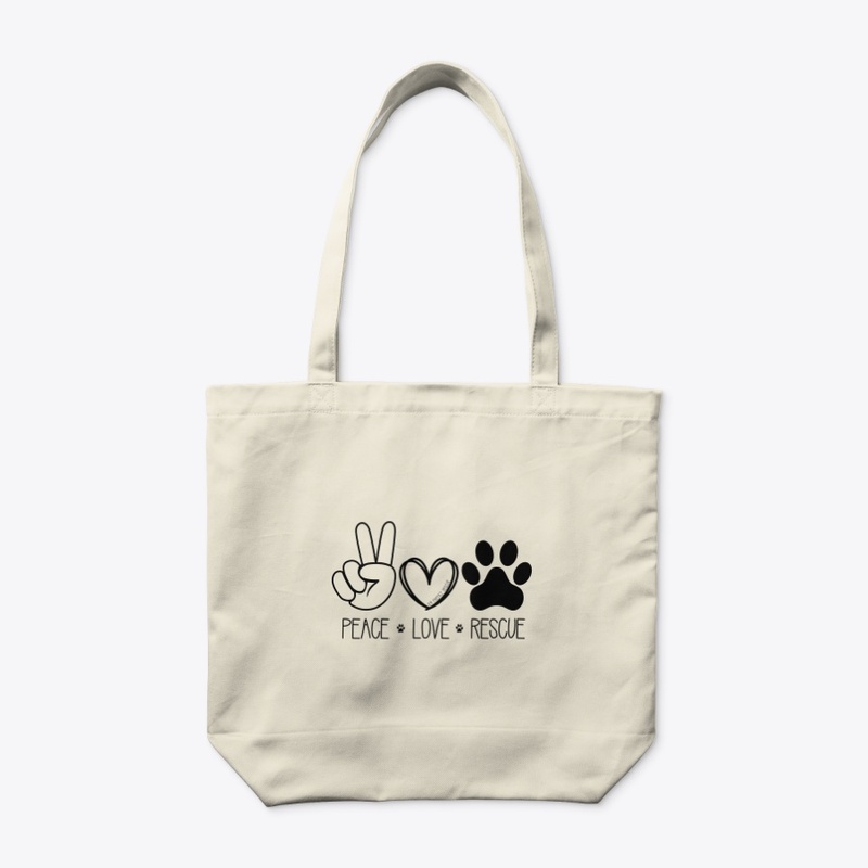 Peace Love Rescue on Back