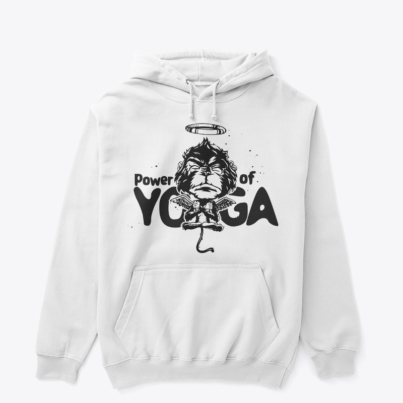 Zen-Inspired Printed Pullover Hoodie