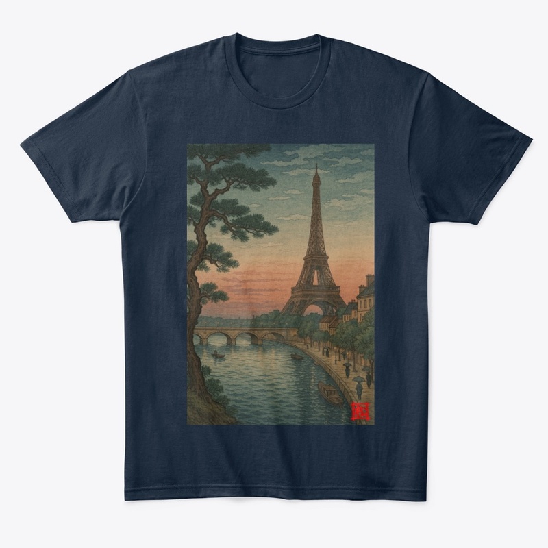 Paris View - Utagawa Hiroshige Style