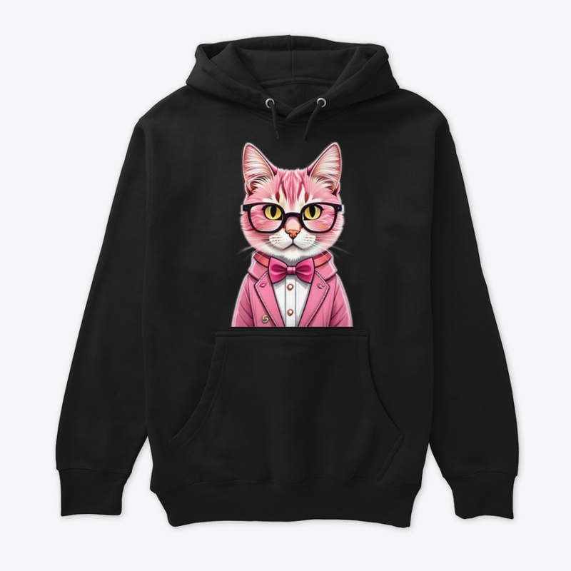 Glasses & Grins: Pink Cat Tee