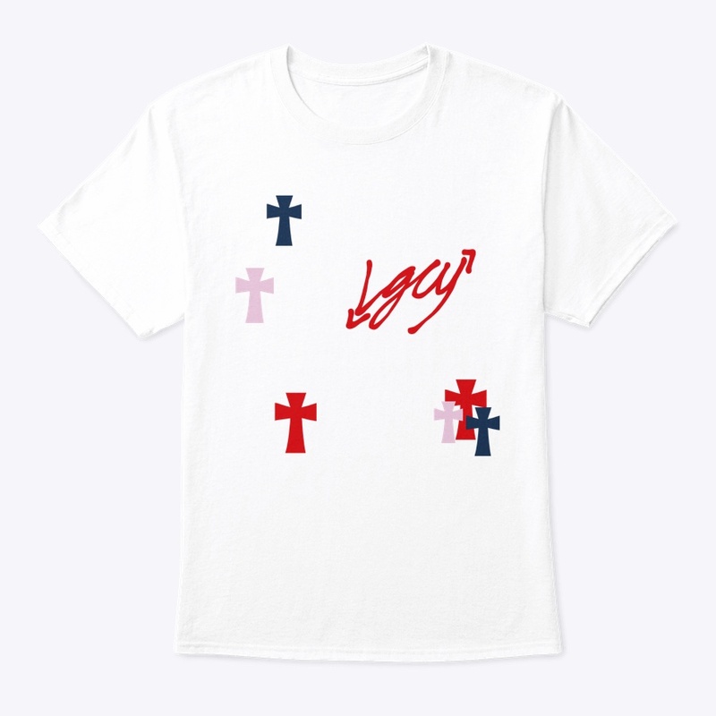 LGCY “SCATTERED CROSSES” TEE WHITE