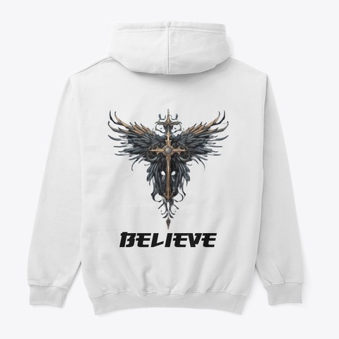 Believe White T-Shirt Back