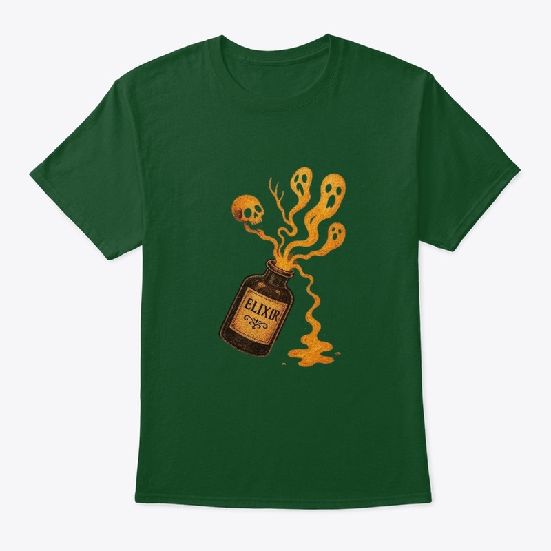 Vintage Horror Art Glowing Bottle 