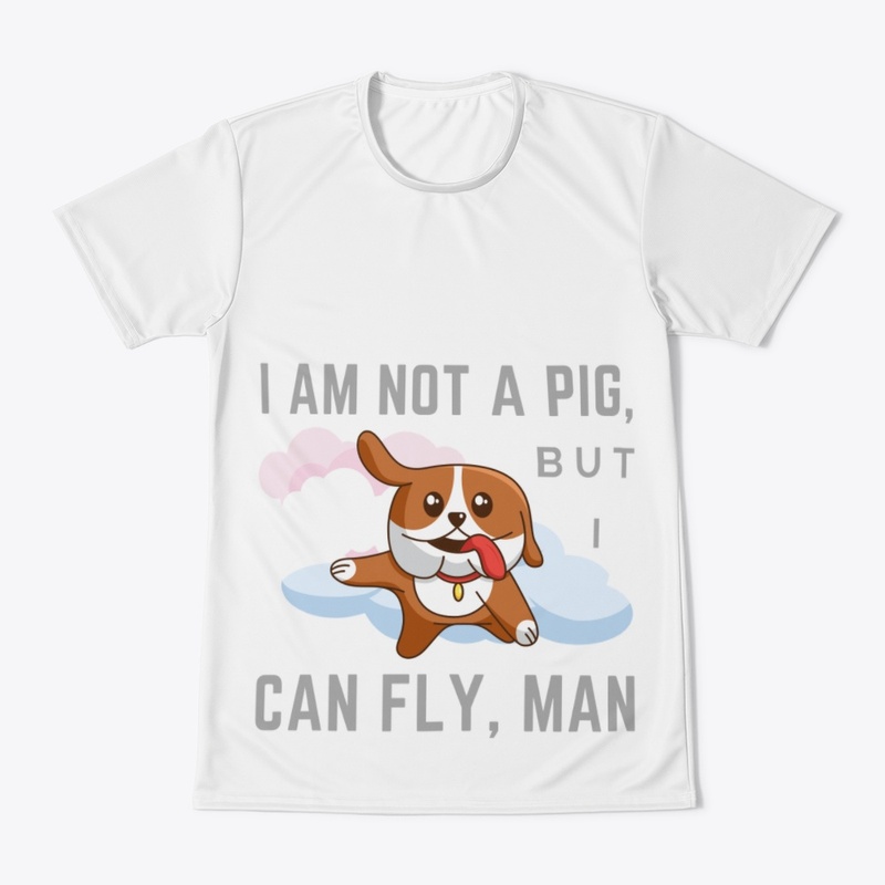 funny t-shirt i am not a pig i can fly