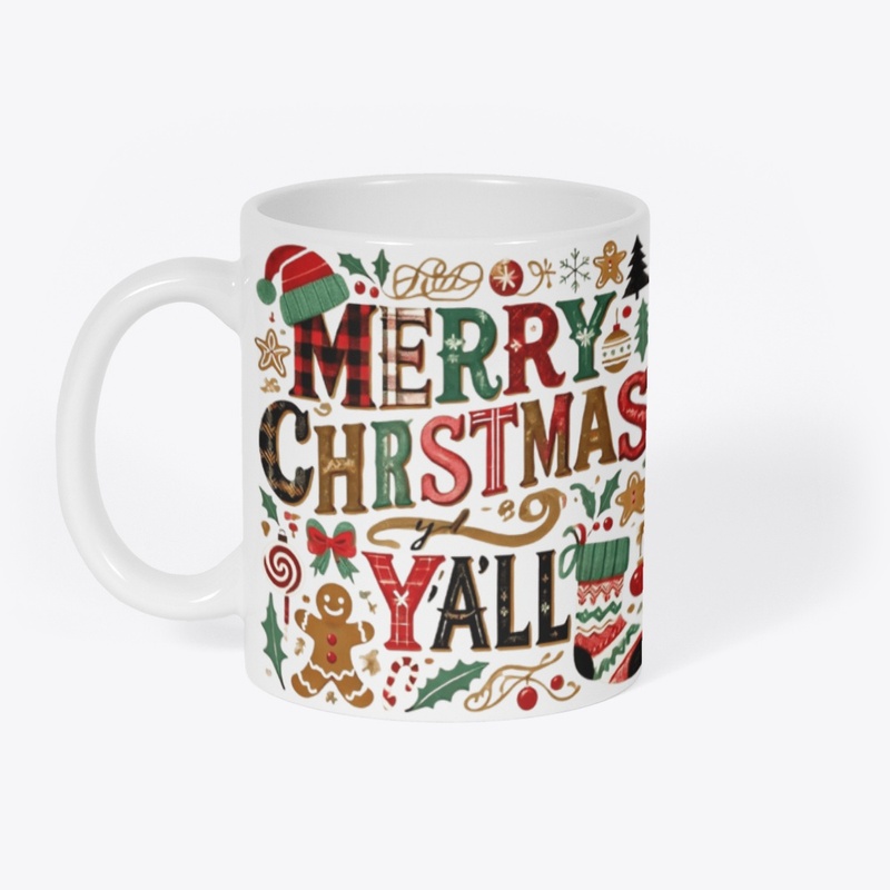 "Merry Christmas Y'all Festive"