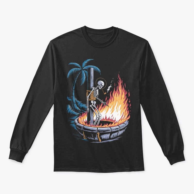 Skeleton Smoking a Pipe – Bold Tee Style