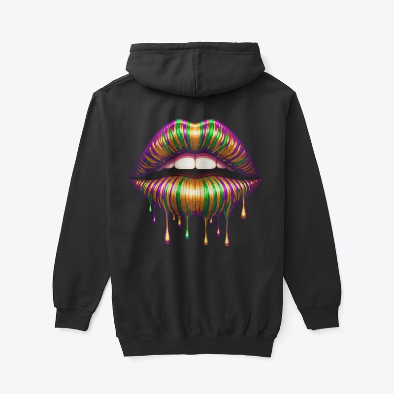 Bold Abstract Dripping Melting Lips