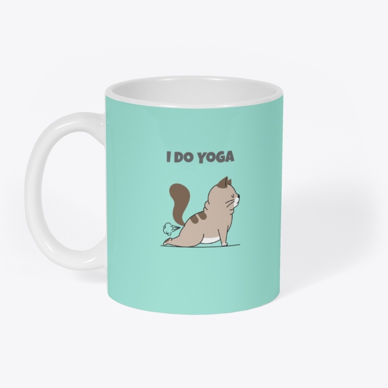 Cat doing yoga
