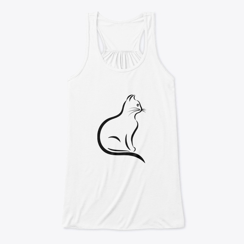 cat black and white