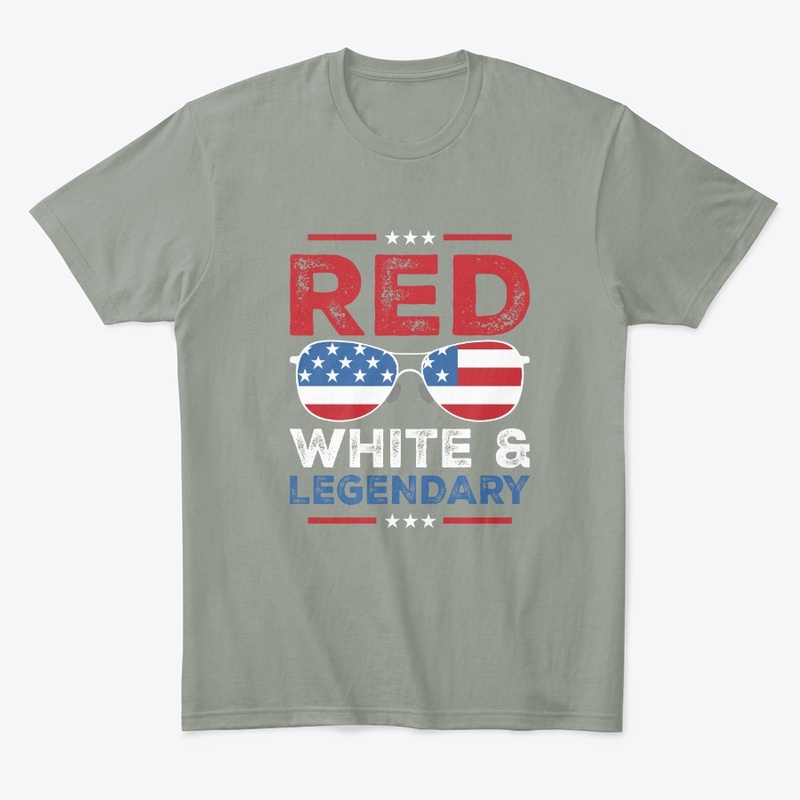 Legendary American Style: Red White Tee.