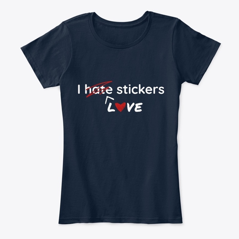 I ❤️ stickers - dark version