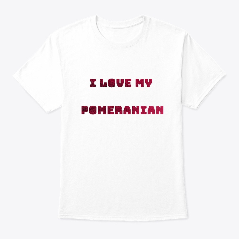 I Love My Pomeranian Red Design