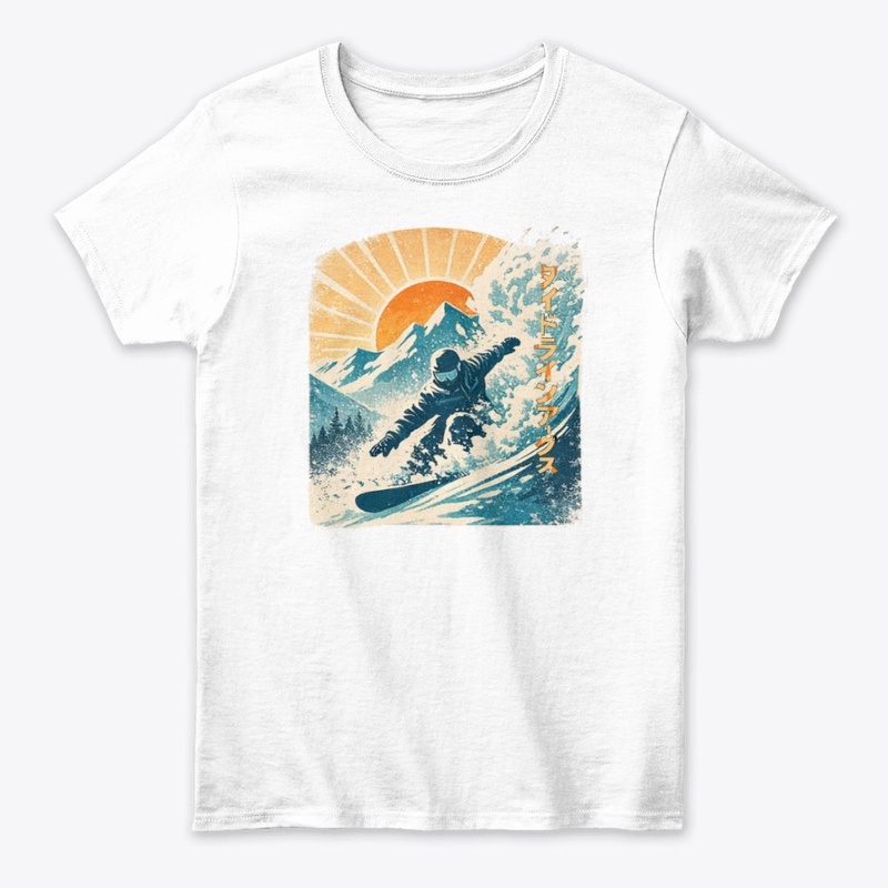 retro snowboarder