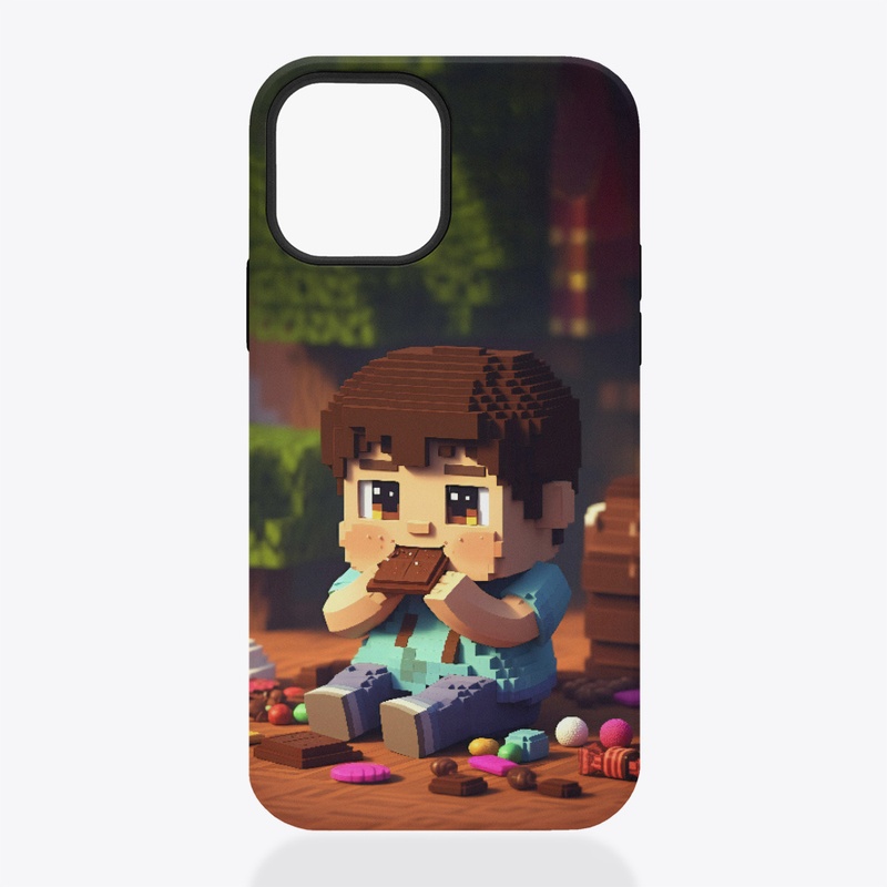 iPhone Tough Case | boy eating chocolate