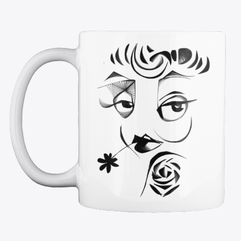 Girl With Tattoo Vintage Mug