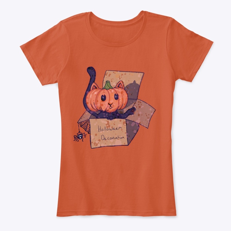 Halloween Pumpkinhead Cat