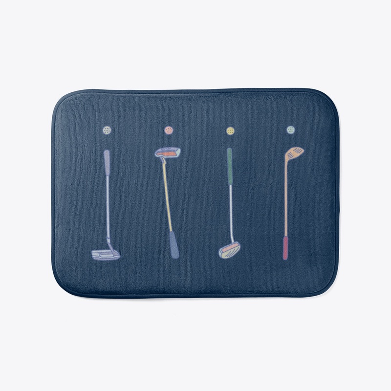 Golf Putters Bath Mat