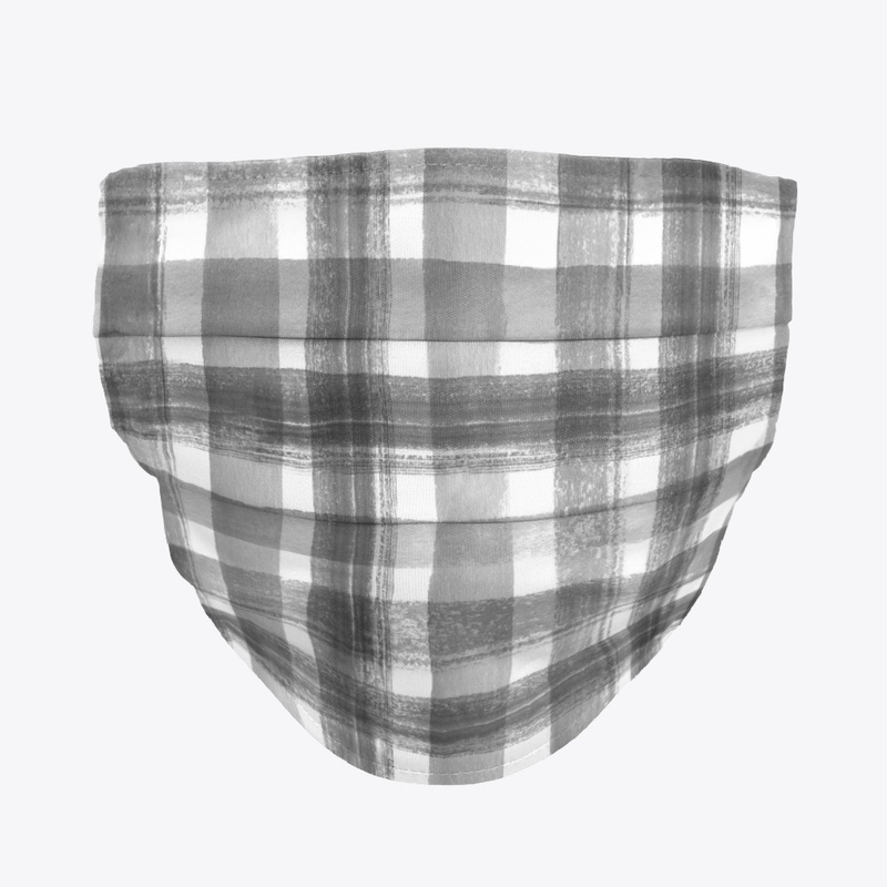 Black Plaid Face Mask