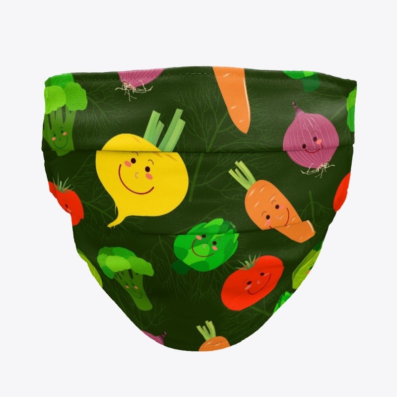 Smiling Vegetables Face Mask