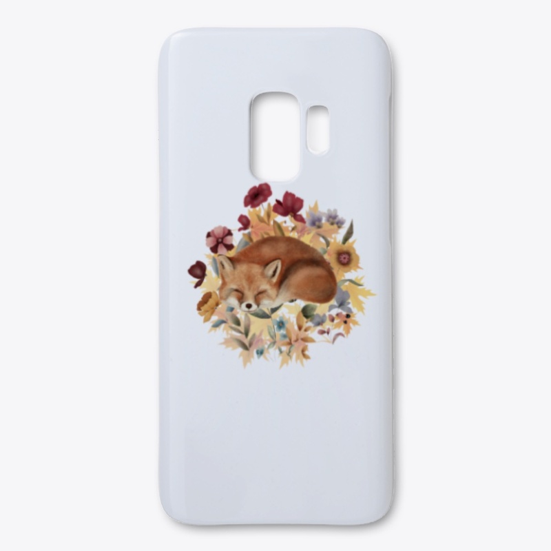 Cute Sleeping Fox With Autumn Vibe