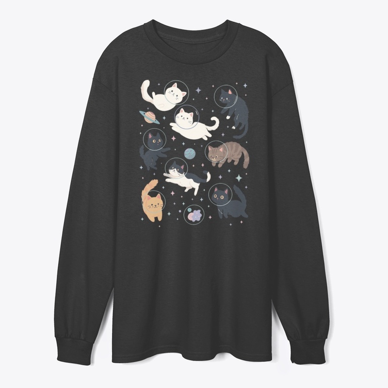 Cats in Space T-Shirt Sweatshirt Design