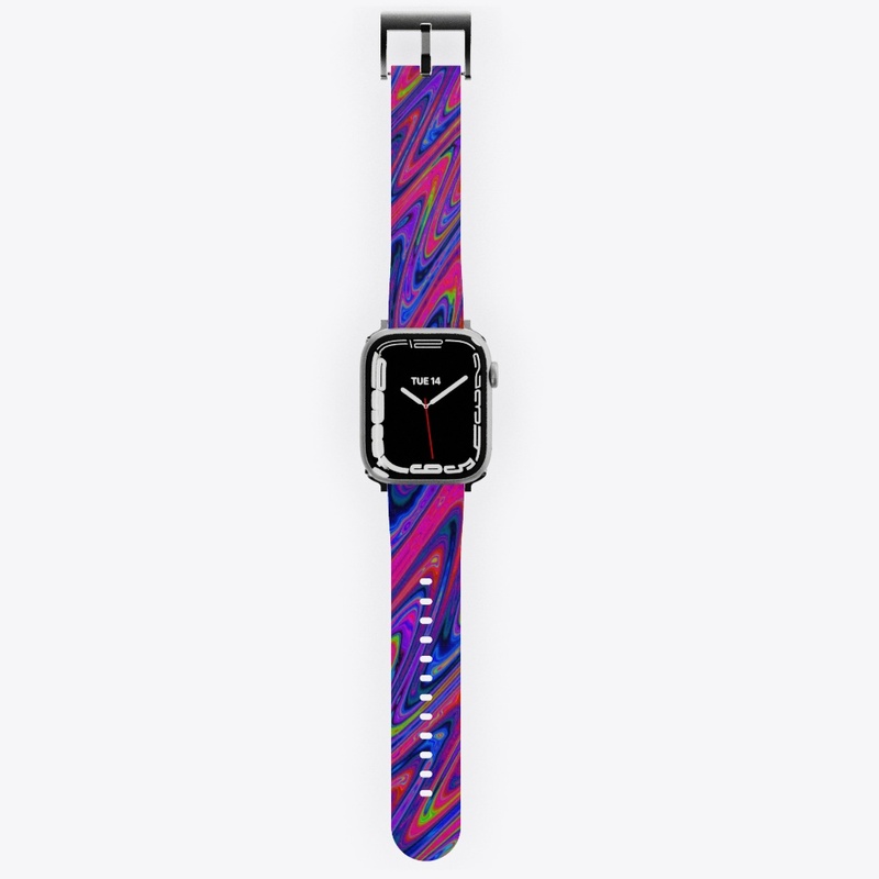 Vibrant Neon Abstract Wavy Pattern