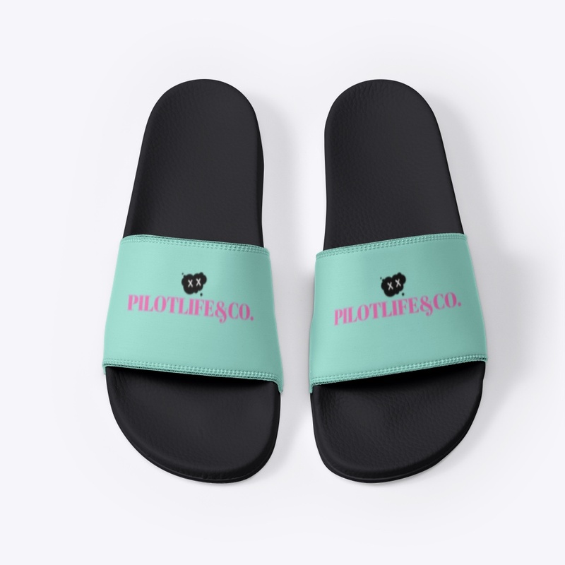 Flagship slides Pink Logo (Blk)