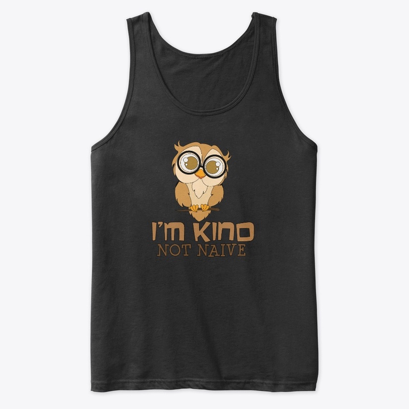 Kind Not Naive Teacher Owl With Glasses 