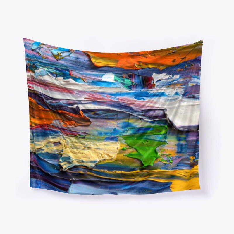 Colorful oil painting tapestry