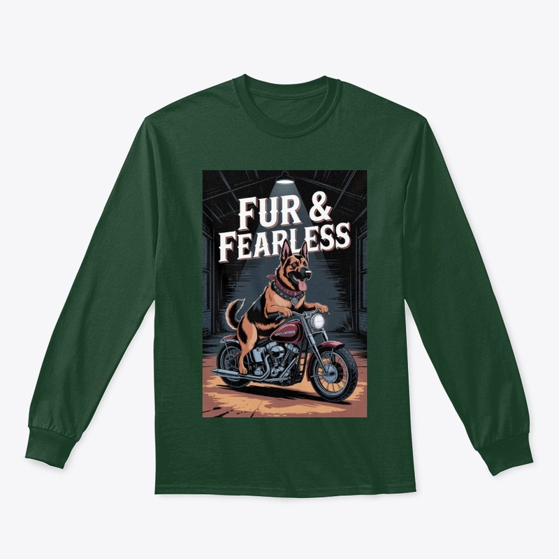 Biker Dog German Shepherd Tee