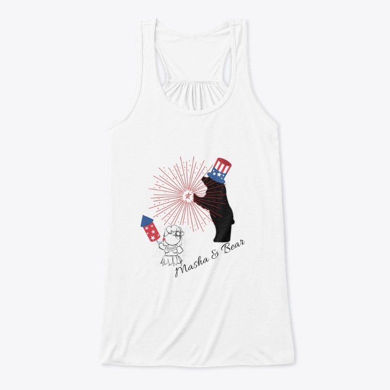 Masha & Bear 4th July Tee