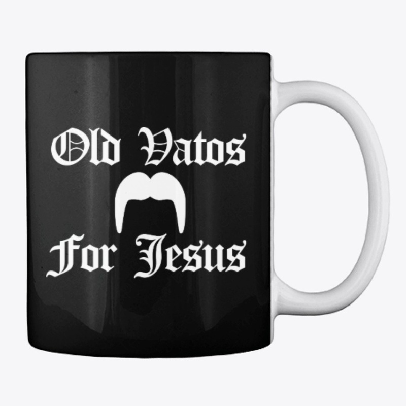 Old Vatos For Jesus - White Logo