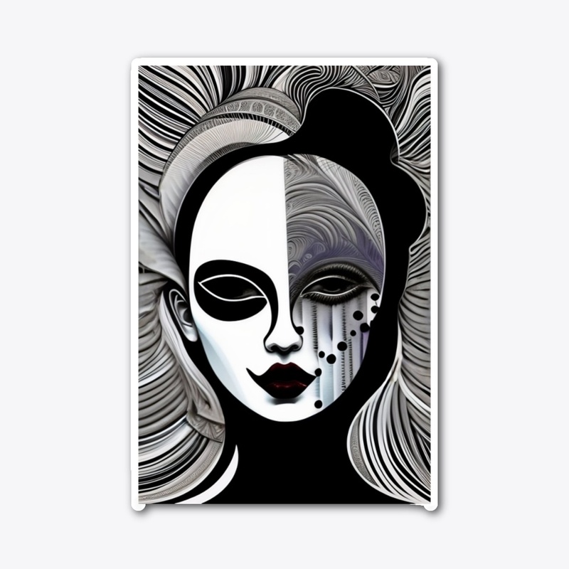 Creepy Face by Lines Product