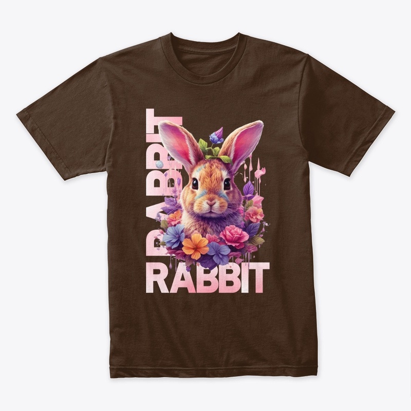 Rabbit and Rose Flower