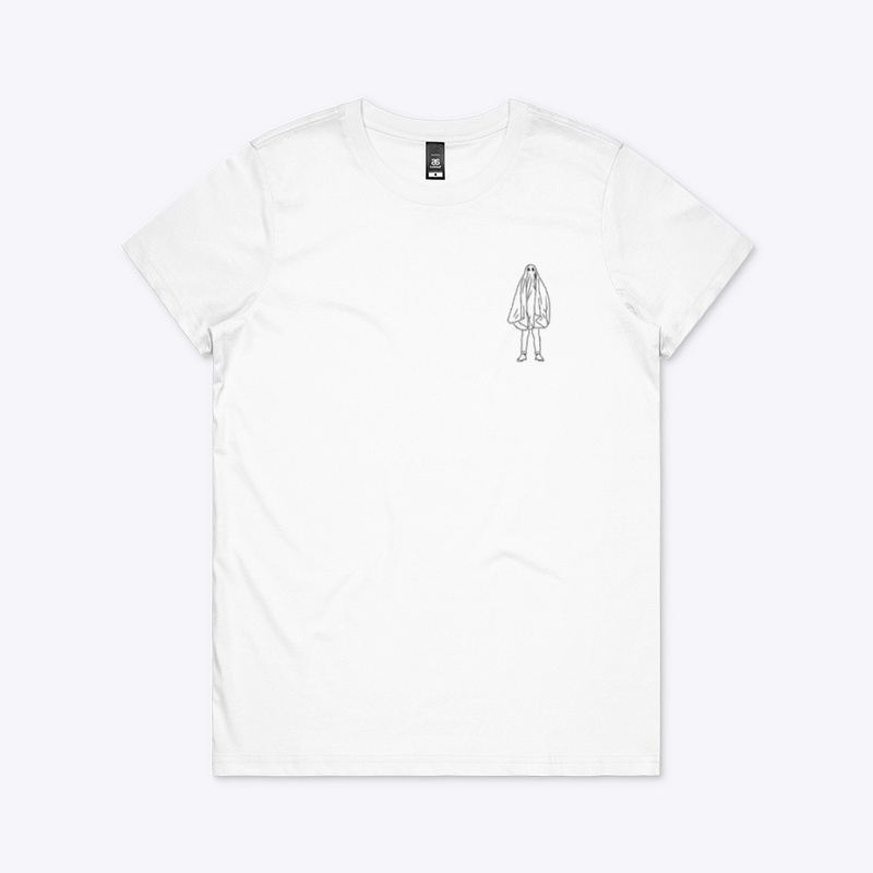 Small Icon Ghostie Black on White