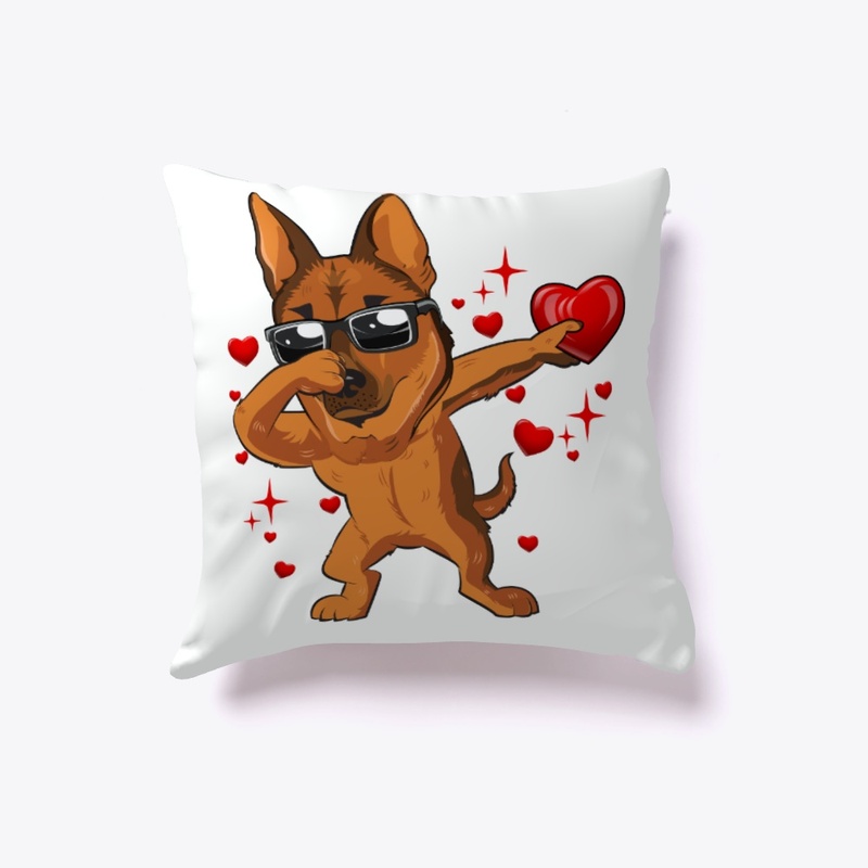 Dabbing German Shepherd Heart T Shirt