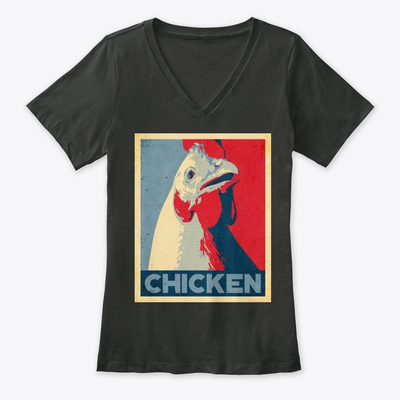 Cool Chicken Propaganda Poster Style