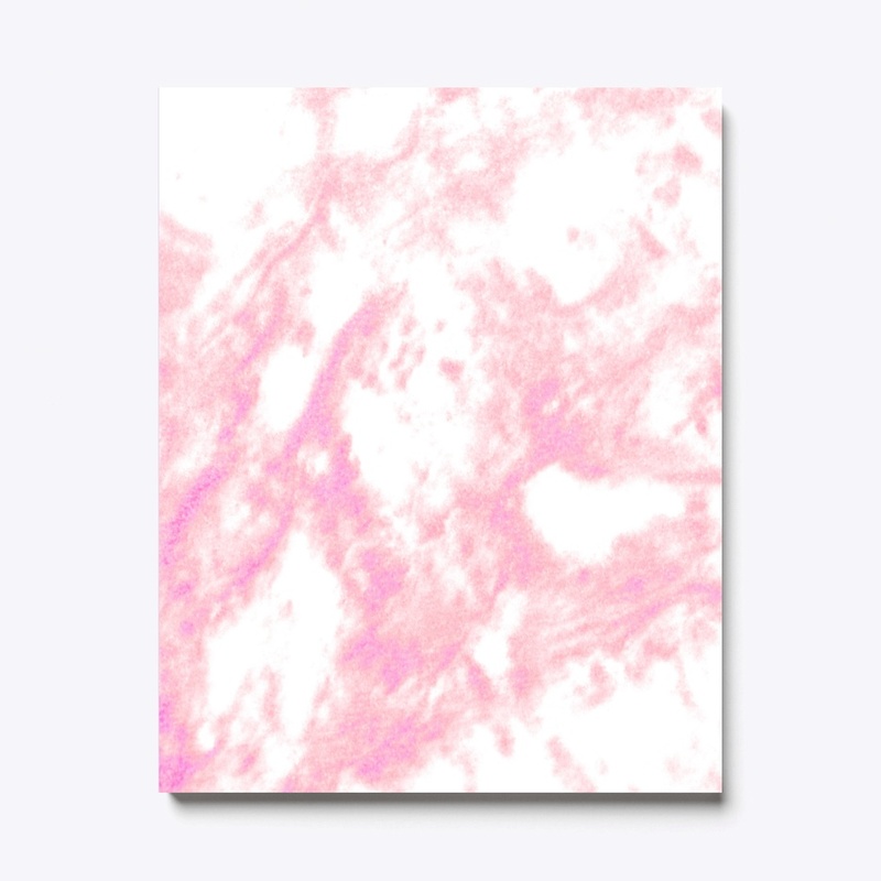 pink marble on white