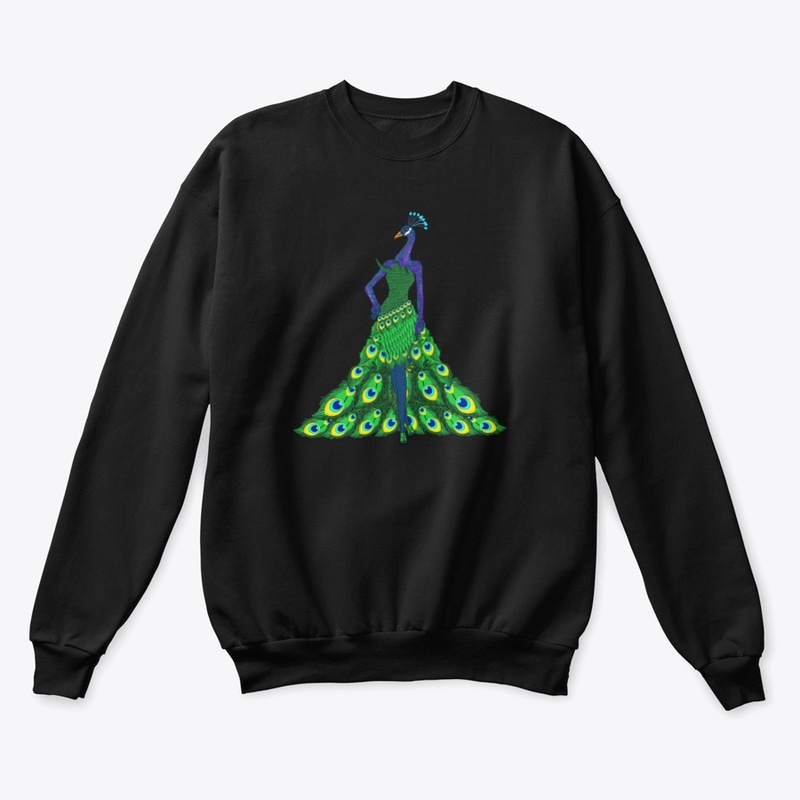 Lady Peacock in high heels