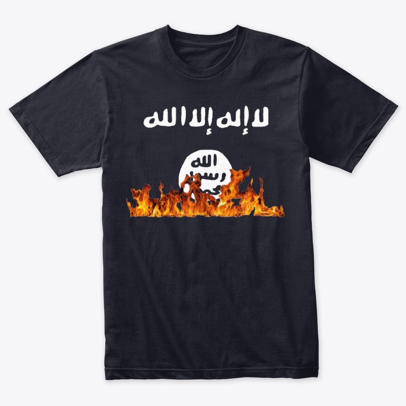 Burning ISIS Flag