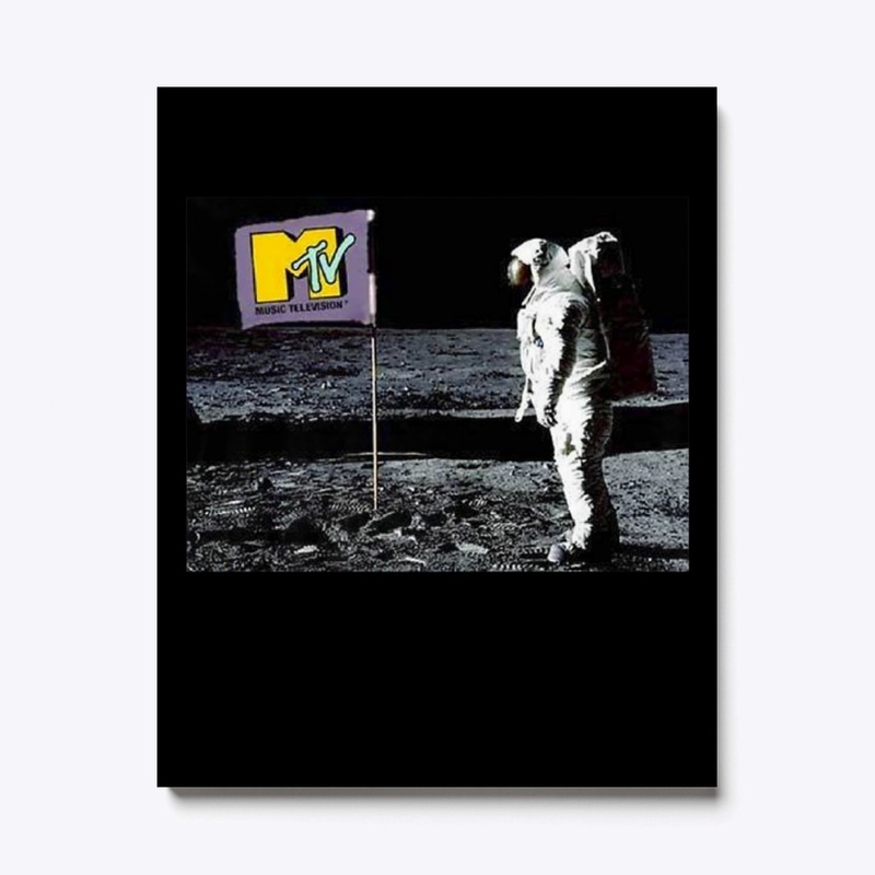 Music Flag On Moon 