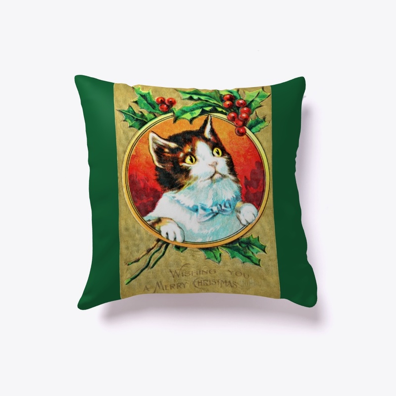 Vintage  Christmas Kitten